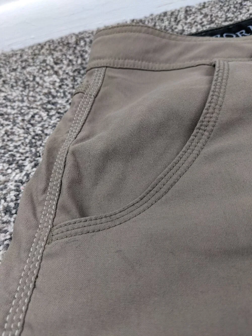 prAna Stretch Zion Shorts Men 38x12 Brown Tan Khaki Nylon Cargo Hiking M3STRE116